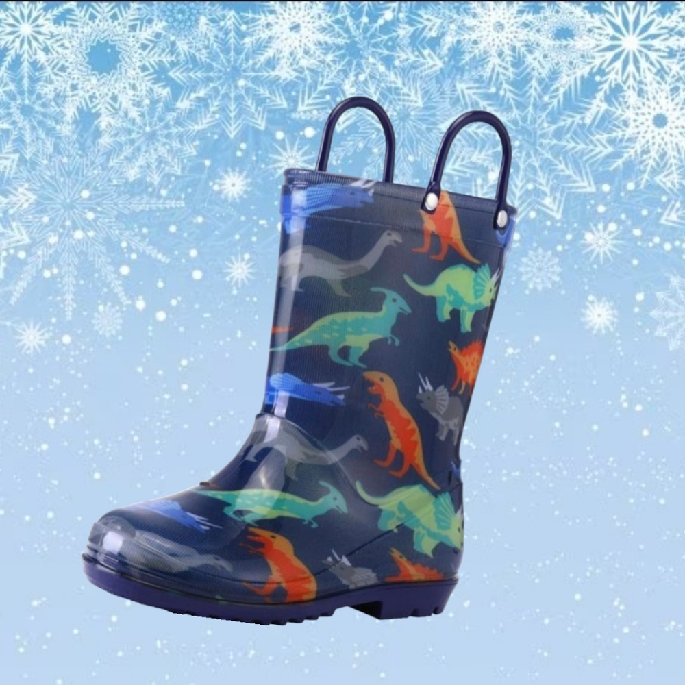Kids Rainboots Dinosaur Print, NWT